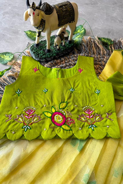 Bird Motif Festive Gown For  Little Princess SS675