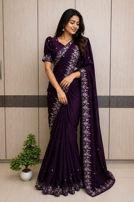 Soft crush silk saree SS685