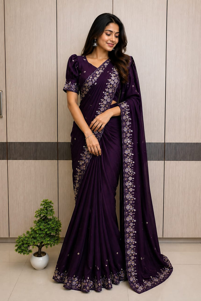Soft crush silk saree SS685