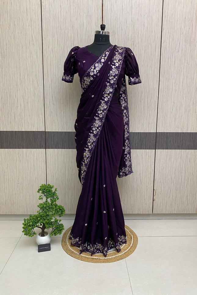 Soft crush silk saree SS685