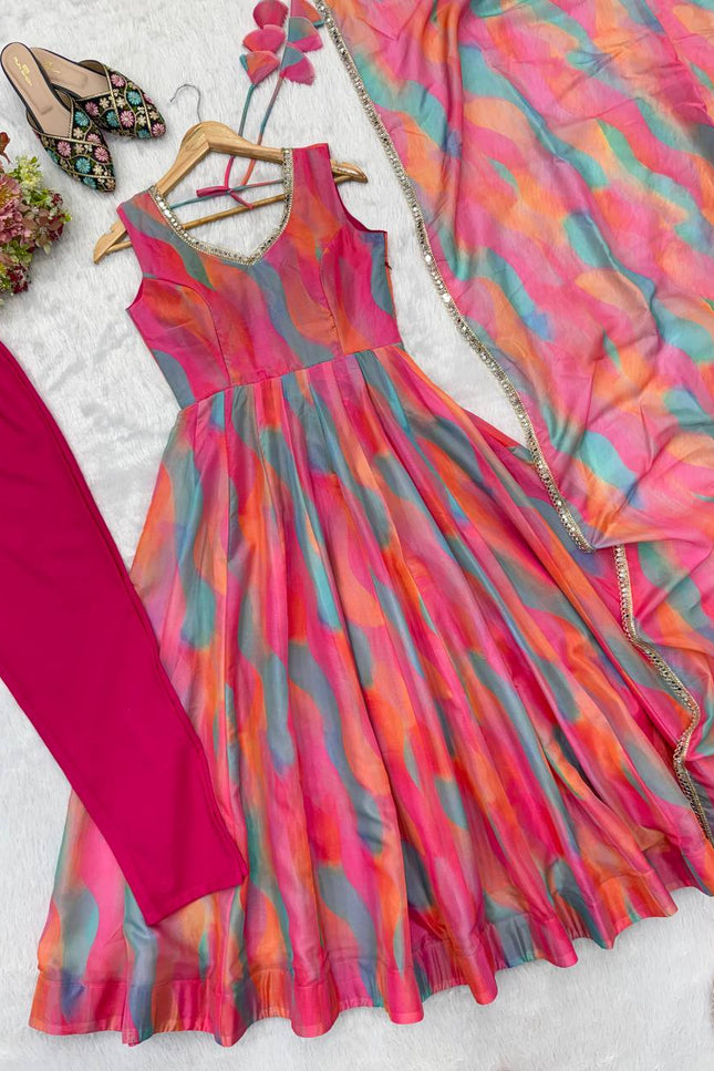 Mirror Lace Worked Gown SS677