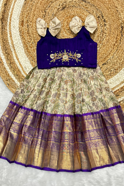 Soft tissue painted Girls Gown SS683
