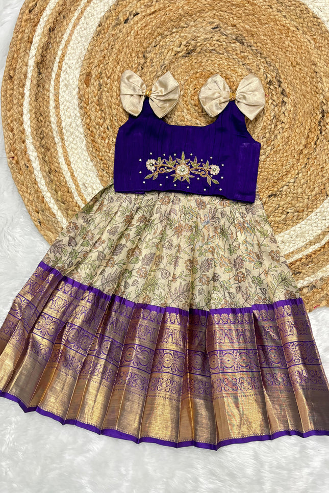 Soft Tissue Painted Girl Frock SS719