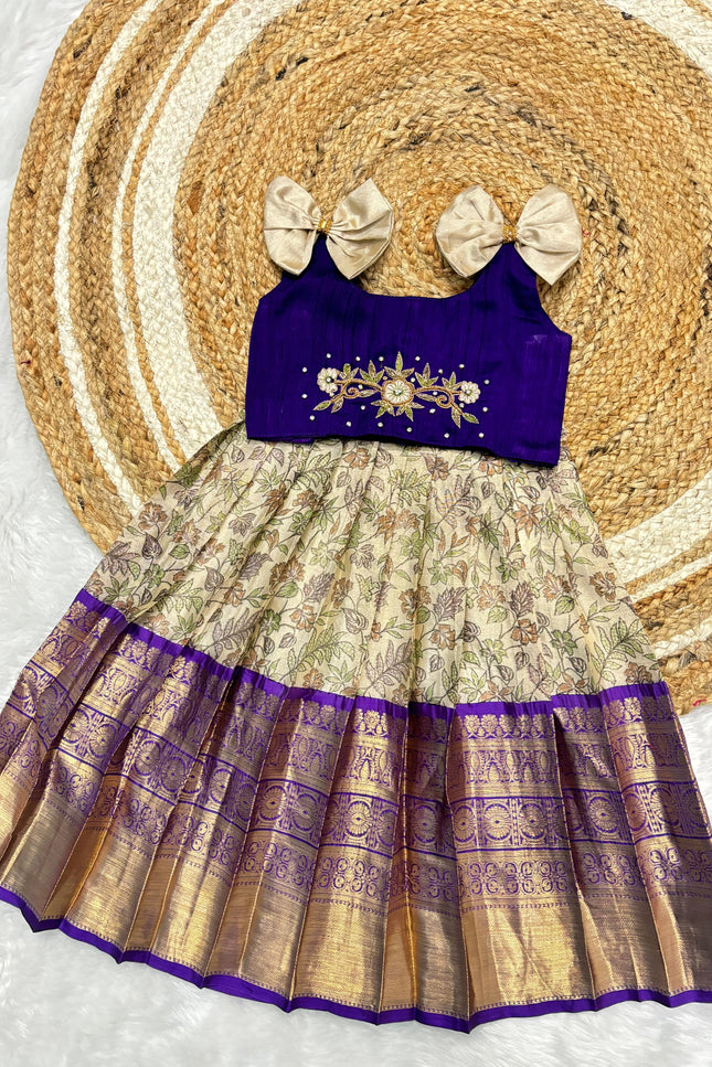 Soft tissue painted Girls Gown SS683