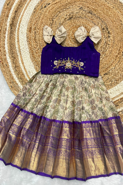 Soft Tissue Painted Girl Frock SS719