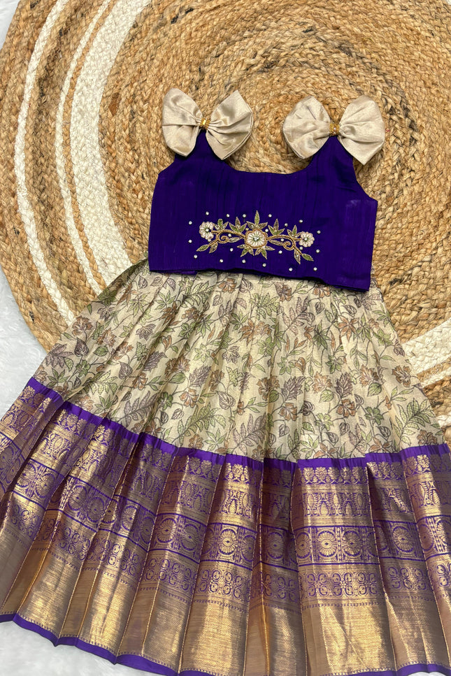 Soft Tissue Painted Girl Frock SS719