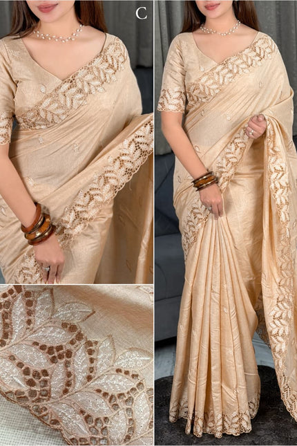 Make every moment special with cutwork saree SS690