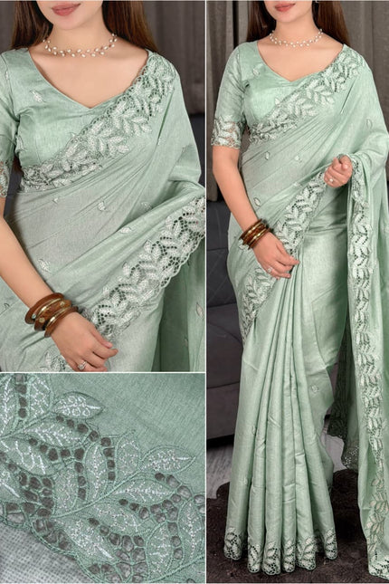 Make every moment special with cutwork saree SS690