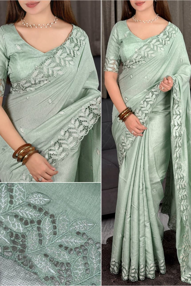 Make every moment special with cutwork saree SS690