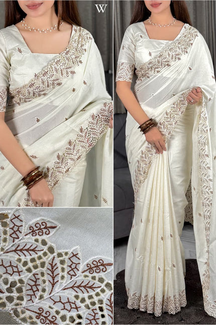 Make every moment special with cutwork saree SS690