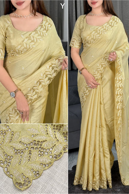 Make every moment special with cutwork saree SS690
