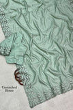 blouse unstitched / mint green