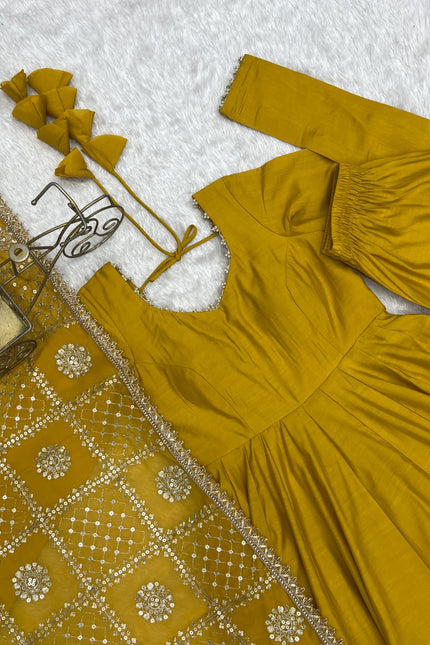 Pure Romansilk Chanderi Gown SS708