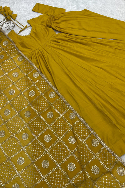 Pure Romansilk Chanderi Gown SS708
