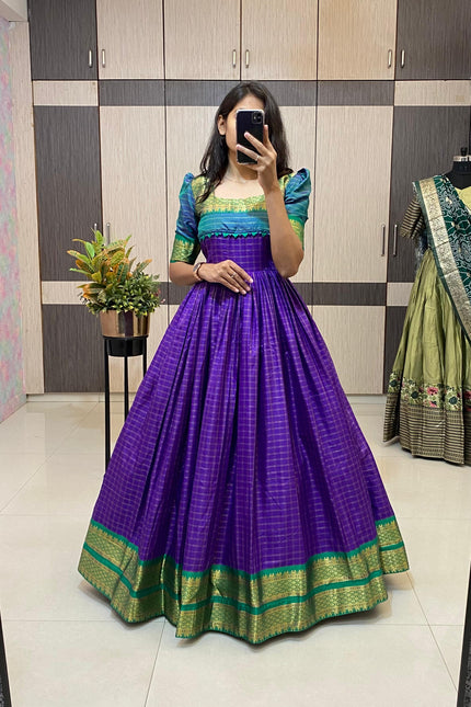 Rich cotton silk gown SS700
