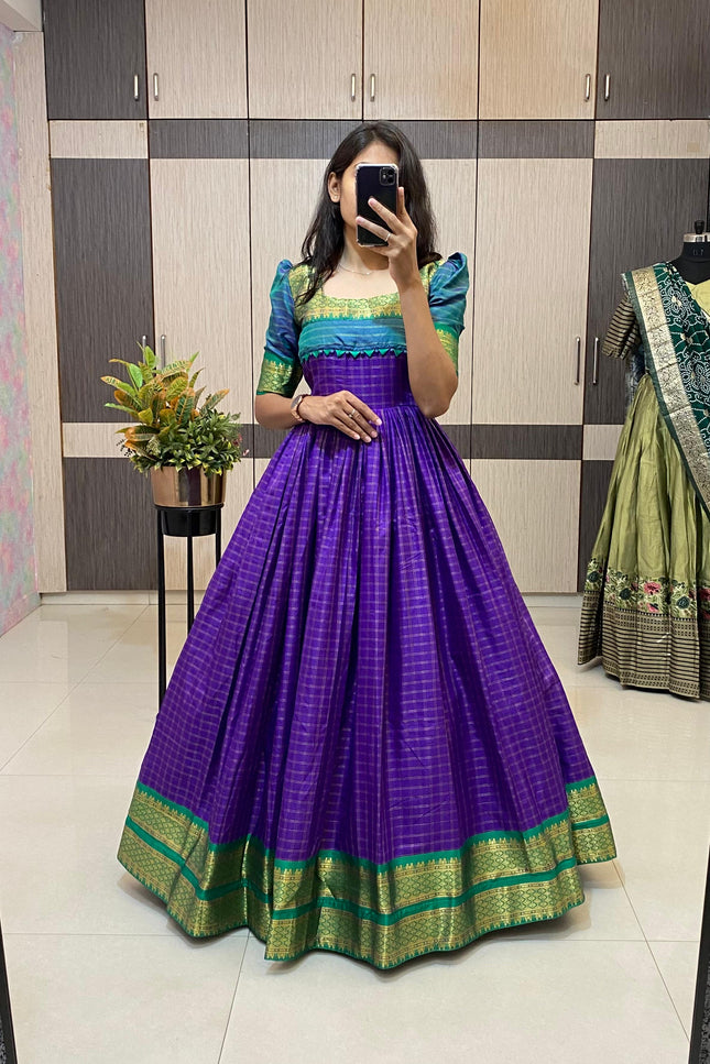 Rich cotton silk gown SS700