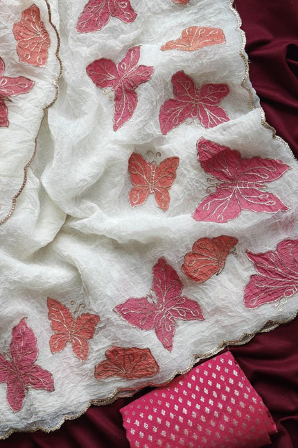 PURE CRUSH CHIFFON SAREE SS711