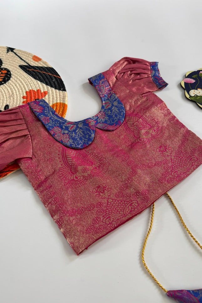 Fancy Banarasi weaving with birds Lehanga SS701