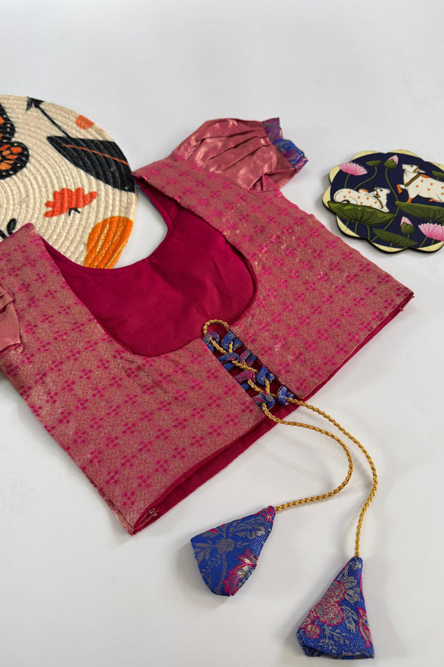Fancy Banarasi weaving with birds Lehanga SS701