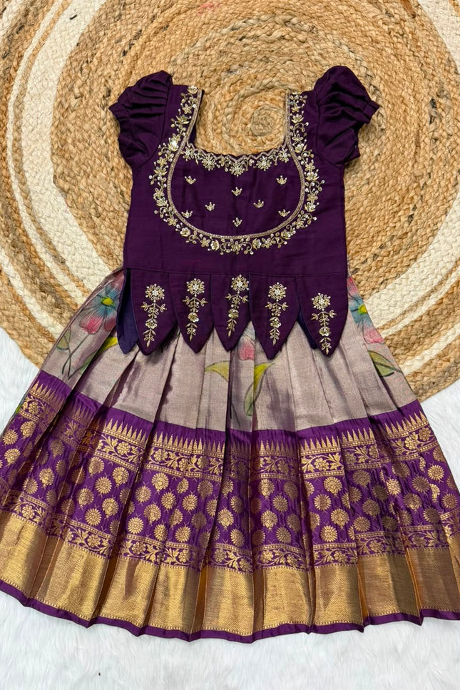 Floral Tissue Girl Lehanga SS717