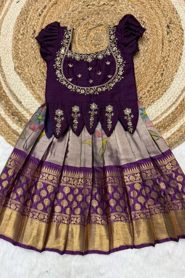 Floral Tissue Girl Lehanga SS717