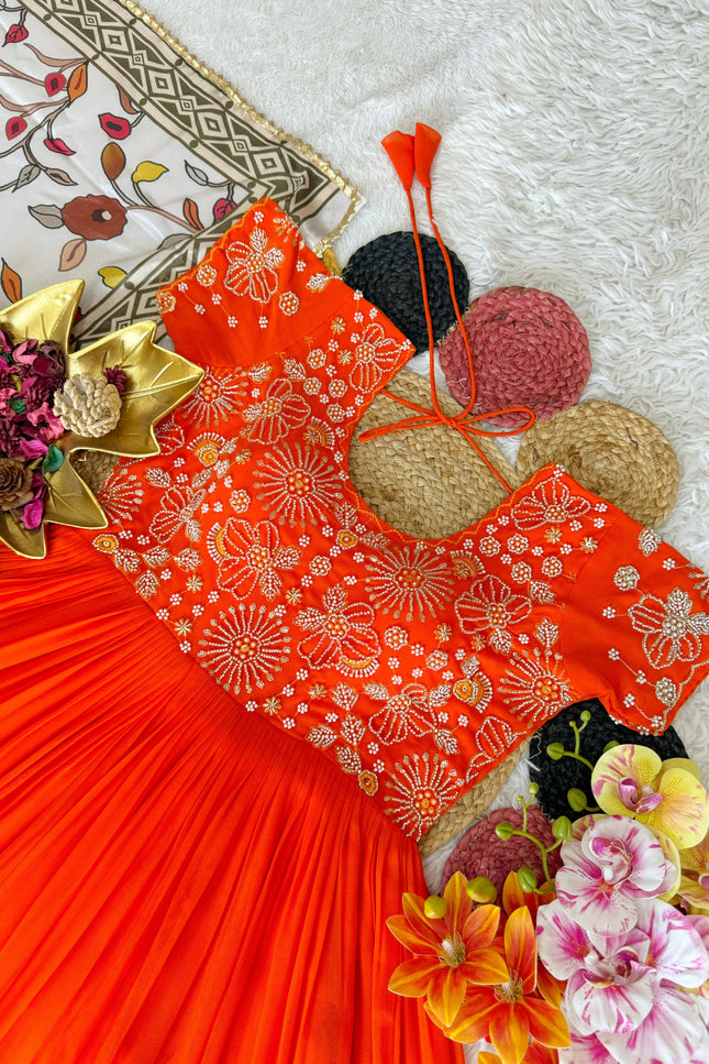 Beautiful Maggam Work Gown With Kalamkari Dupatta SS704