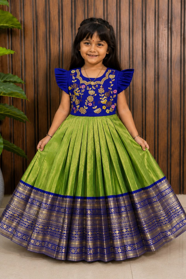 Heavy zari weaving work Gown SS706