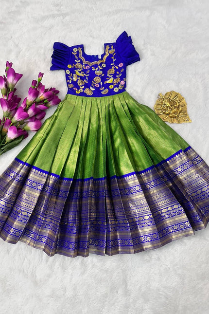 Heavy zari weaving work Gown SS706