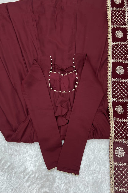 Pure Romansilk Chanderi Gown SS707