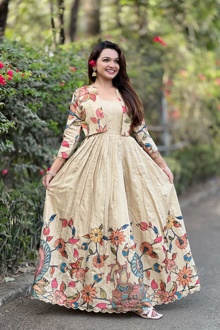 A stunning beautiful Kalamkari gown SS710