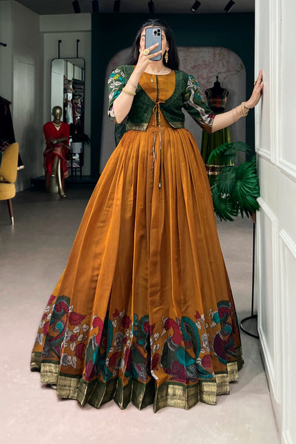 Lightweight Polyester Viscose Chanderi Gown SS729
