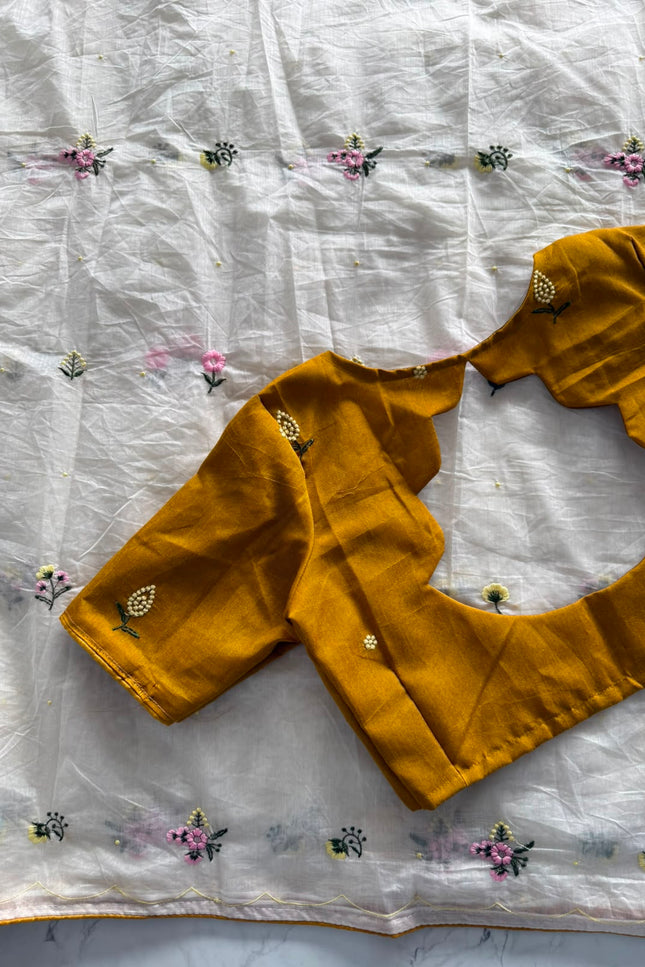 Pure Mul cotton Chanderi Saree SS726