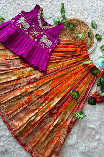 Beautiful kids Pattu Lehanga SS734