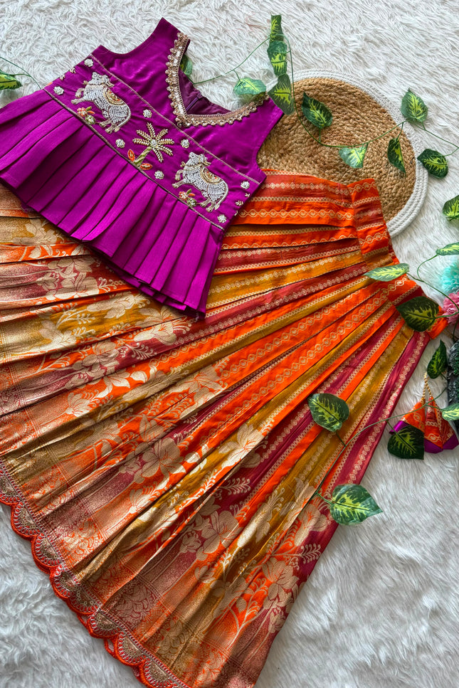 Beautiful kids Pattu Lehanga SS734