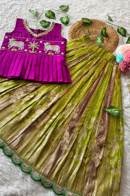 Beautiful kids Pattu Lehanga SS734