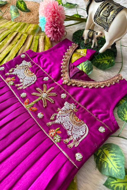 Beautiful kids Pattu Lehanga SS734