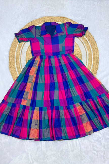 Beautifully Madrasi checks Gown SS736