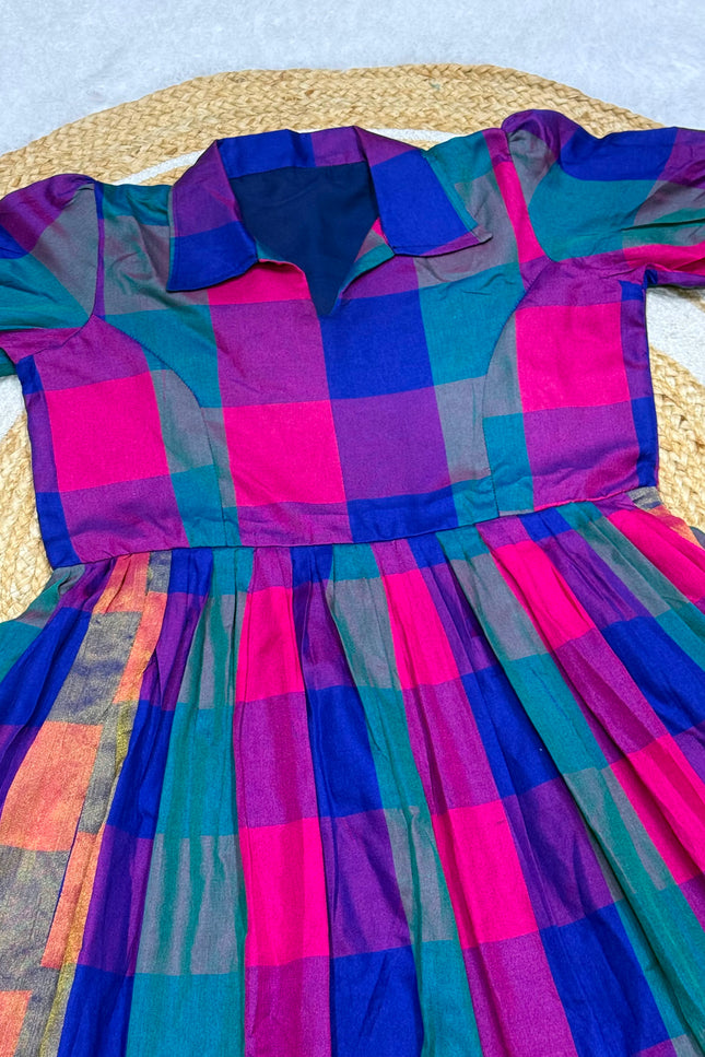 Beautifully Madrasi checks Gown SS736