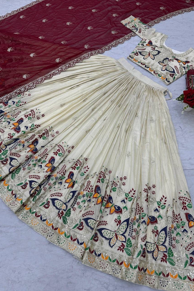 Pure Tissue Silk Lehanga SS739