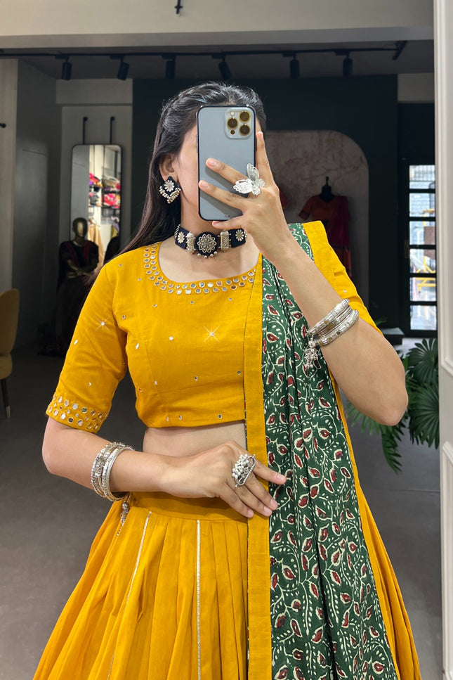 Dance at Navratri nights in this beautiful lehanga SS741
