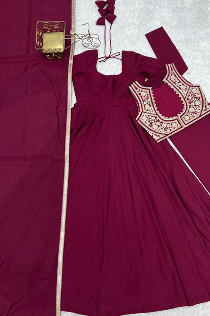Pure Romansilk Chanderi Fully Flare Anarkali SS756