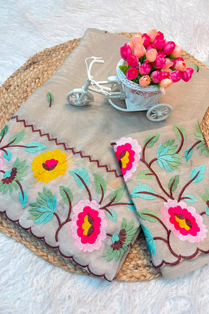 Crunchy Sunflower Designer Saree SS773