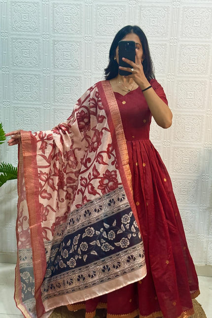 Jacquard weaving zari butti Trendy Traditional Outfit SS766