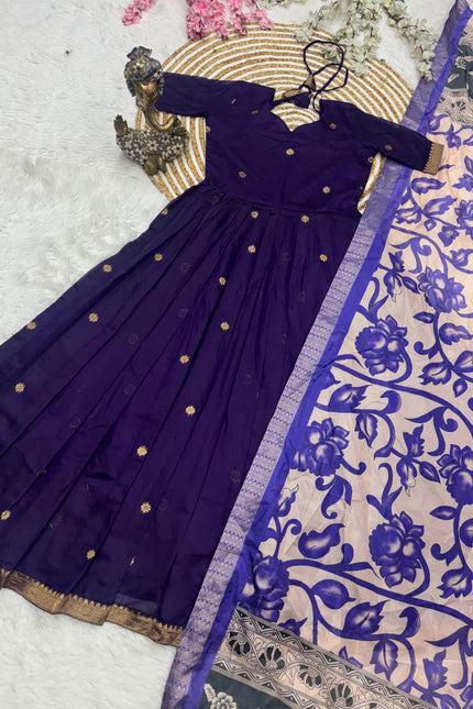 Jacquard weaving zari butti Trendy Traditional Outfit SS766