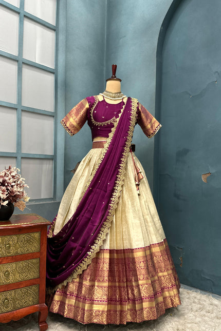 Banarasi Tissue silk lehanga SS767