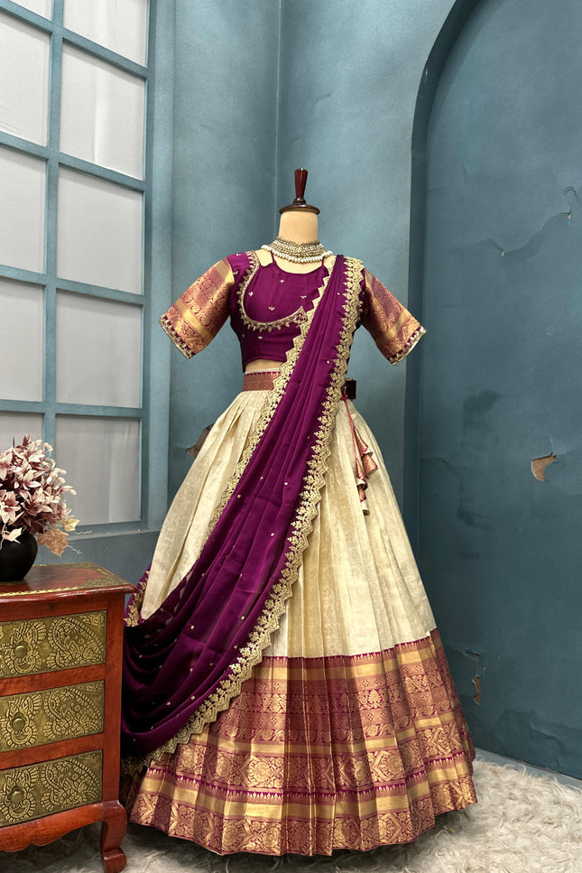 Banarasi Tissue silk lehanga SS767