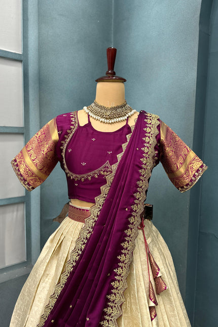 Banarasi Tissue silk lehanga SS767