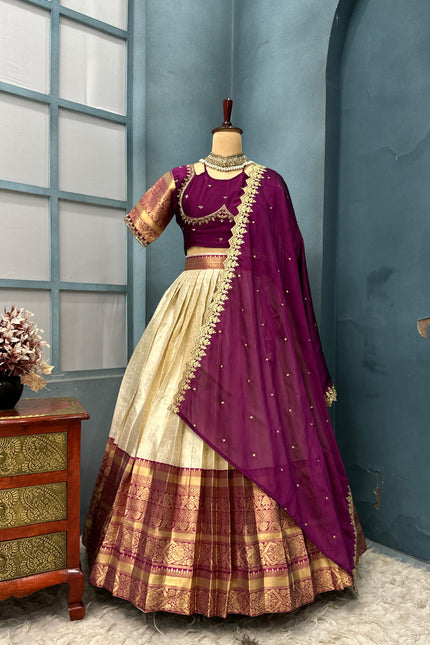 Banarasi Tissue silk lehanga SS767
