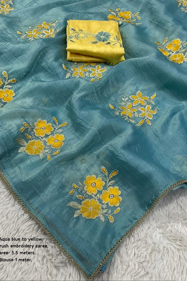 Soft paper crush saree SS771