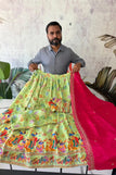 S-36 upto 2XL-44 fits free siz alteration compulsory / pastel green